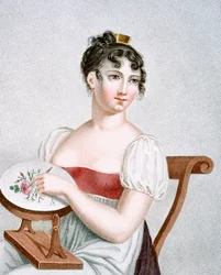 La ricamatrice, inciso da Augrand, c.1816